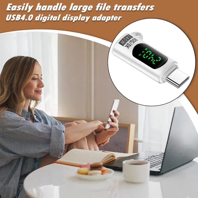 

Fast Charging Data Connector Plug 80Gbps USB4.0 Digital Display Adapter Full Function Charging Monitoring Converter For PC