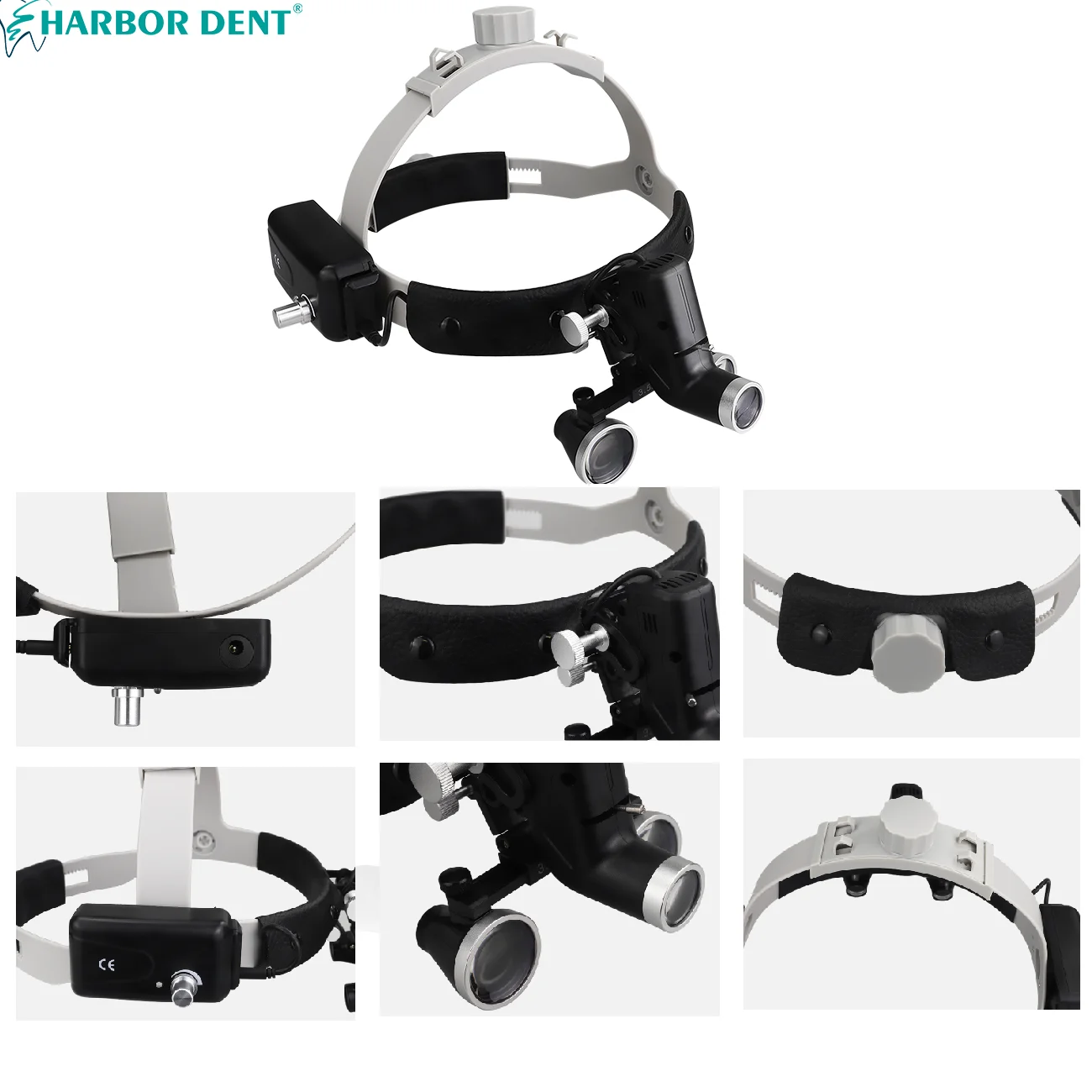 Wireless Dental LED Headlight 2.5X/3.5X Headband Binocular Loupes 5W LED Brightness Spot Ajustable Headlamp  For Dental Surgical