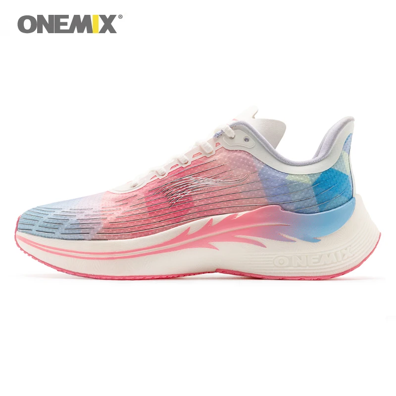 

ONEMIX Men's Carbon Plate Running Shoes Training Shoes Marathon Racing Shoe Wings Armor Sneakers for Gym Jogging Workout Sport