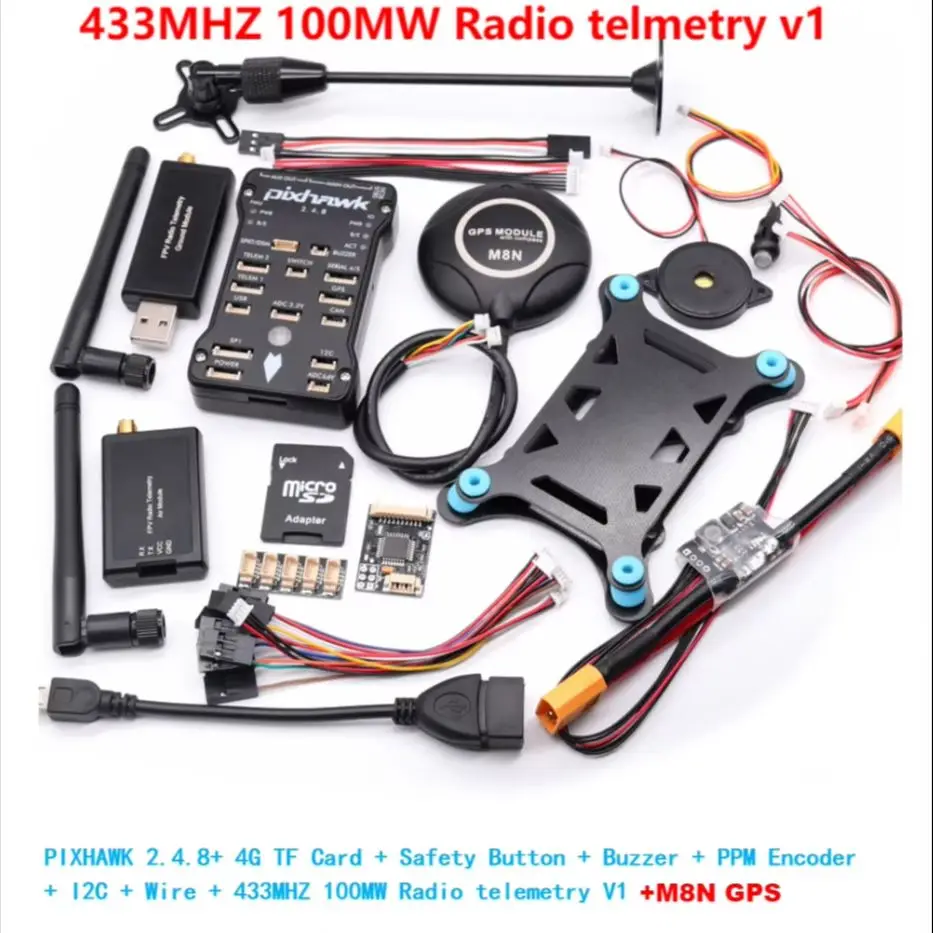 Rctosky Pixhawk PX4 PIX 2.4.8 32-Bit Flugsteuerung Autopilot mit 4G SD Sicherheitsschalter Summer PPM I2C RC Quadcopter Ardupilot