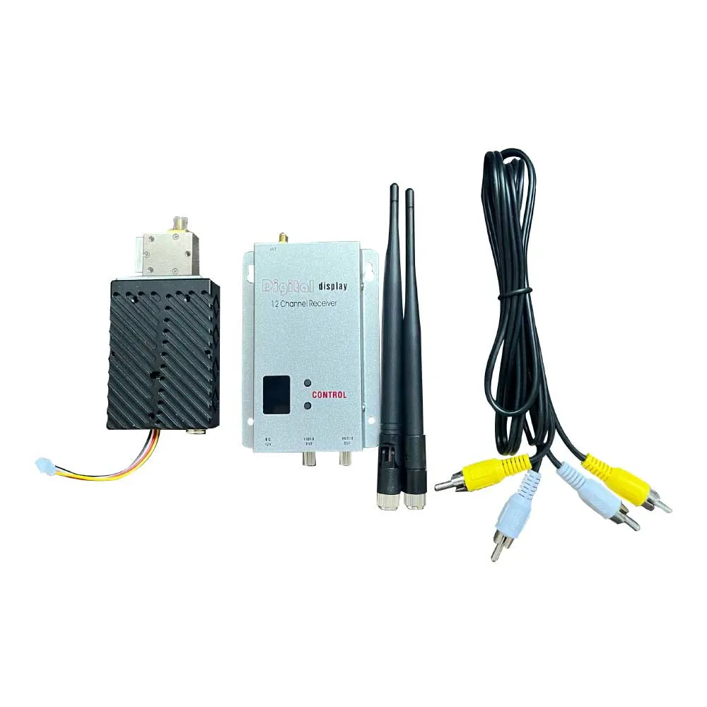 

Rcmoy Reinforced Wireless 1.2G 5W 5000MW 4CH FPV CCTV Audio Video AV Transmitter Receiver+Antenna