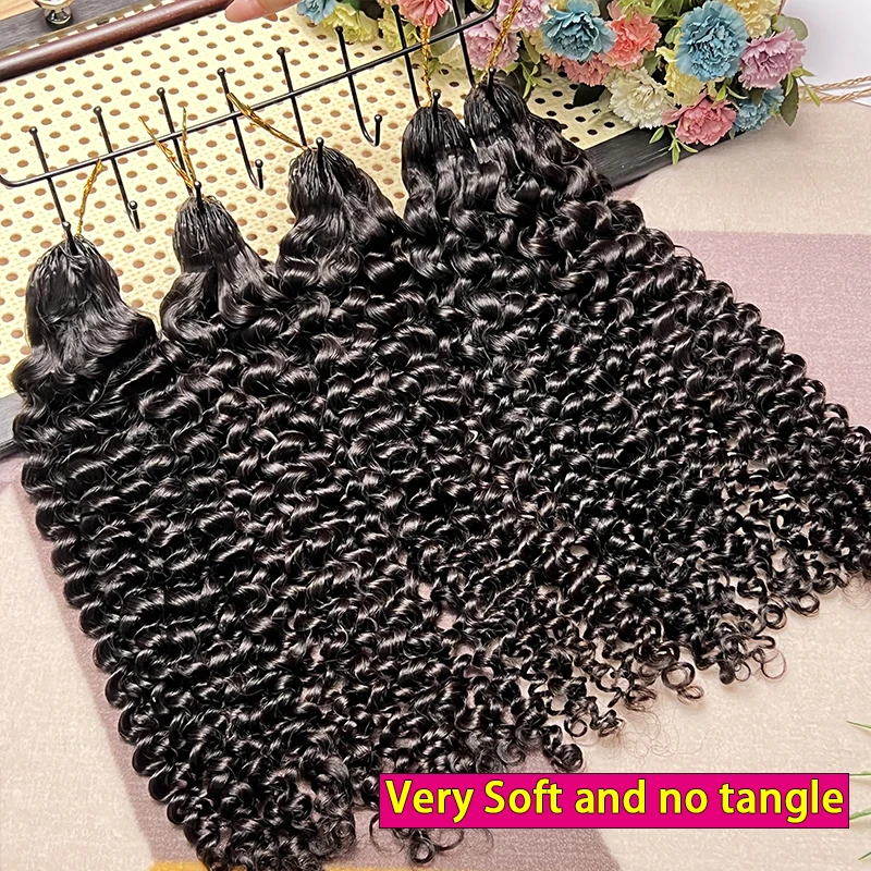 Diep krullend gehaakt menselij - Water Wave Bulk Human Hair For Braiding recensie en prijs