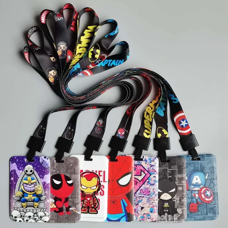 Marvel Characters ABS Card Holder, Student Movie Peripheral, Super ForePattern, Campus Card Storage, Lanyard Card Case