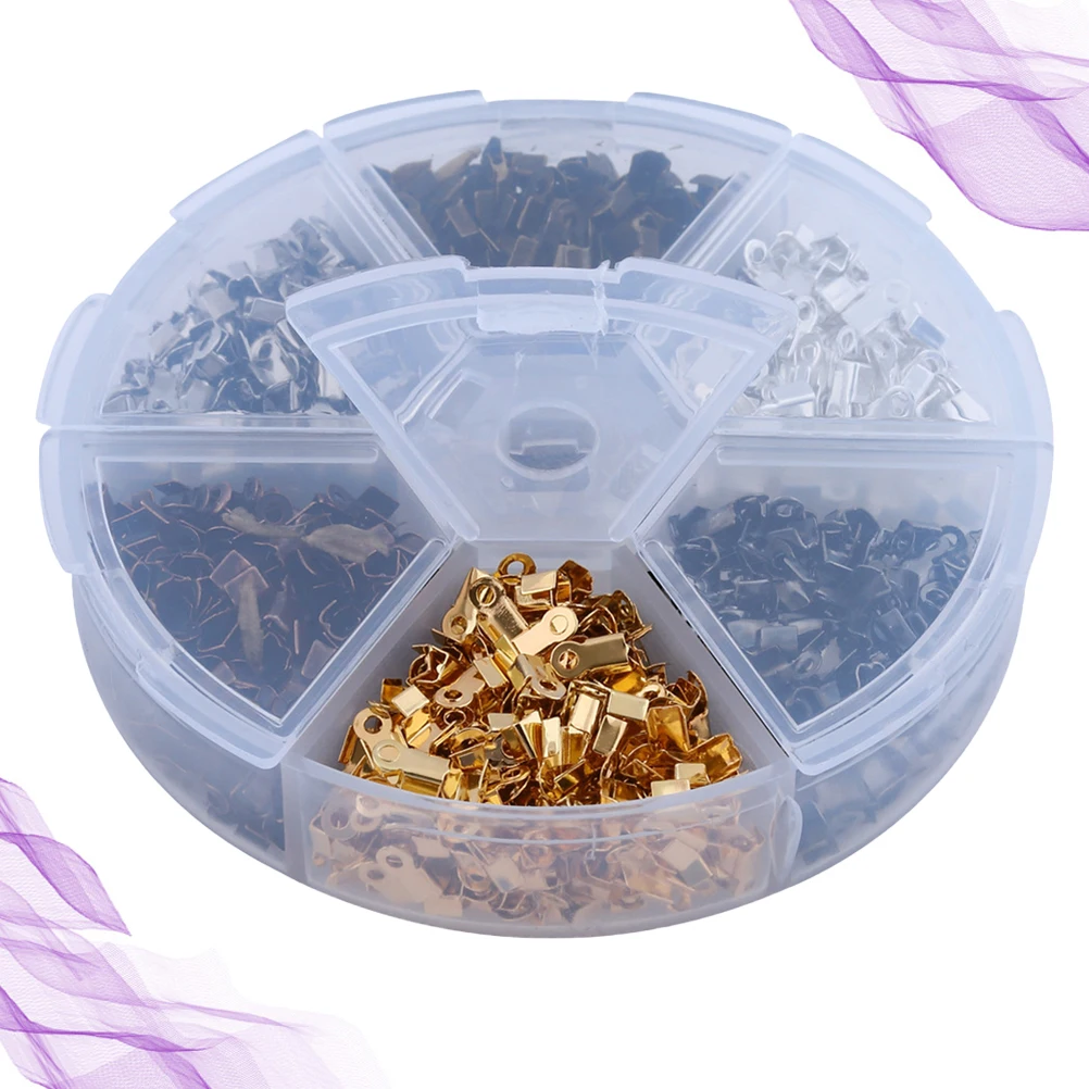 

1380pcs Handmade Bracelet Accessories Vintage Crimp Beads Jewelry Making Kit Durable Material Assorted Colors For Diy Necklace