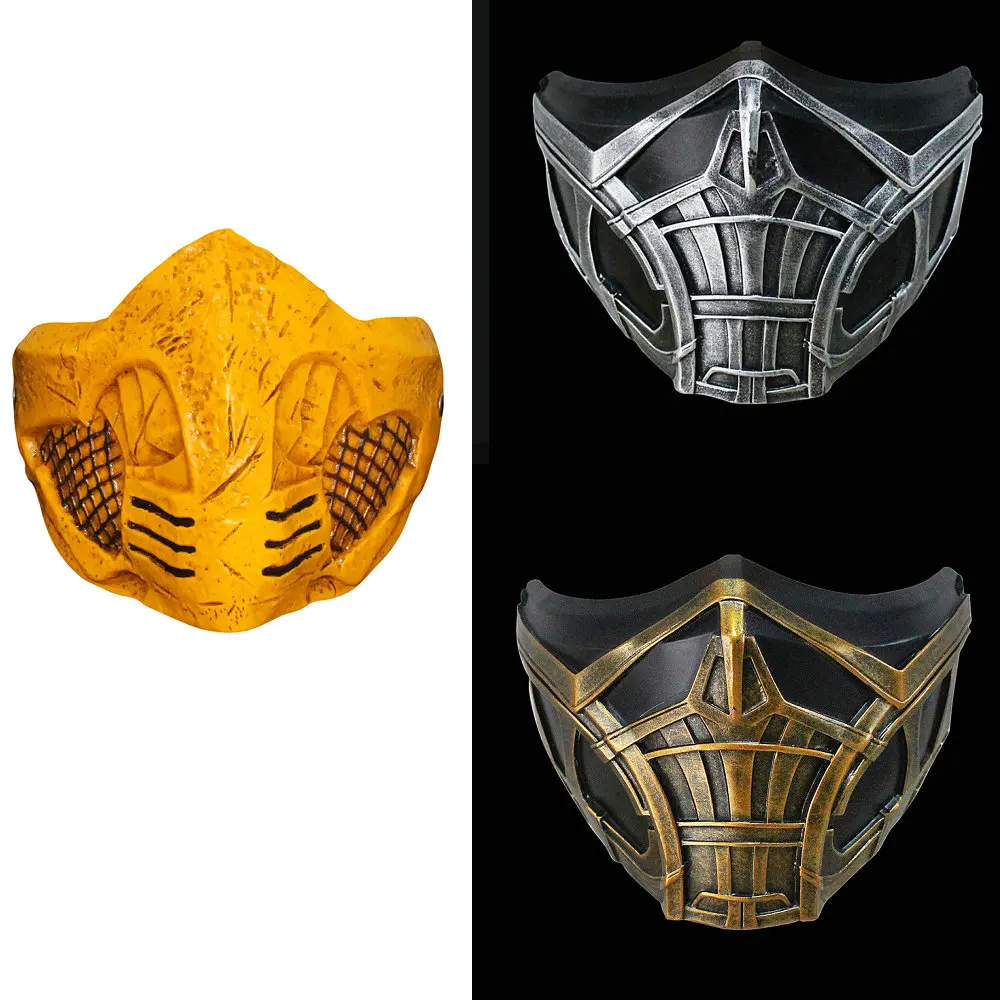 

Game Mortal Kombat Scorpion Mask Cosplay Props Resin Material Sub-Zero Mask