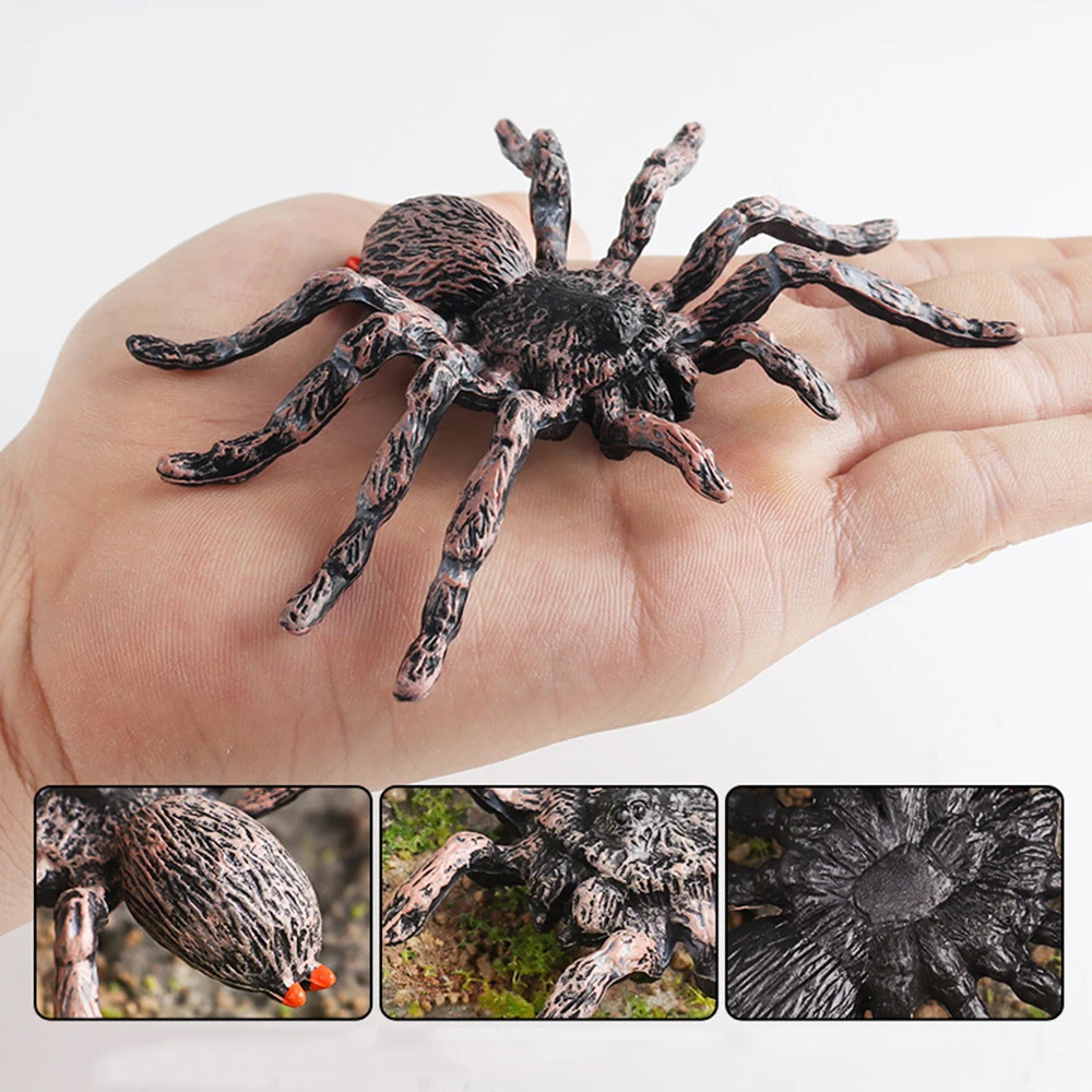 9.5cm Simulated Spider Figurines Surprise Figure Gift for Kids Realistic Tarantula Figures Home Decor Halloween Party Decoration