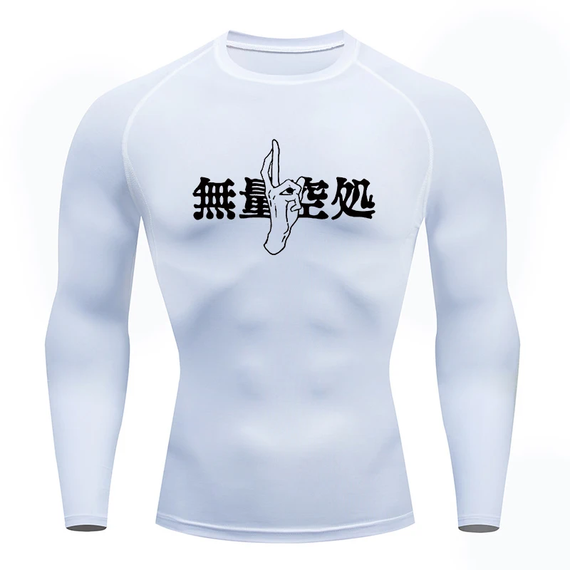 Graphic Long Sleeve Compression Shirts for Men Athletic Quick Dry Rash Guard Tops Gym Workout Running Undershirts Baselayers