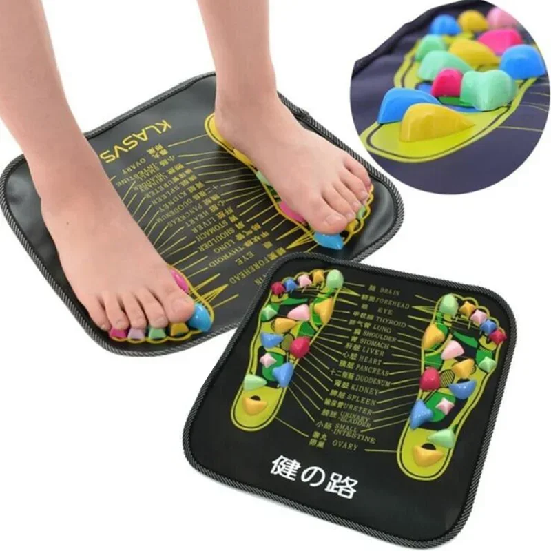 Stress Relief Reflexology Walk Stone Road Foot Massage Mat Acupressure Relax Massage Pad Trigger Point Heath Therapy Relax Pain