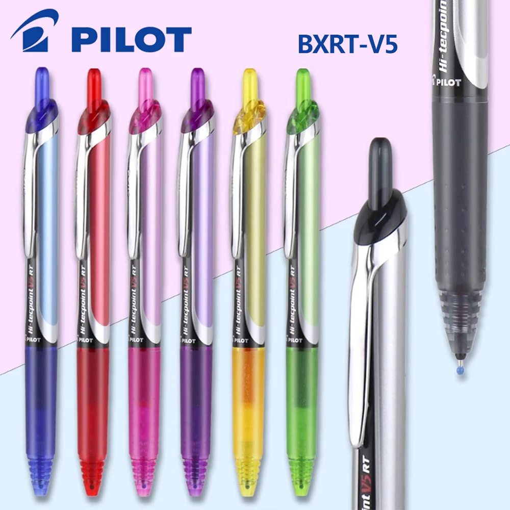 12pcs PILOT Color Gel Pens BXRT-V5 0.5mm Replaceable Refill Back To School School Acsesories Japanese Stationery Kawaii Pens