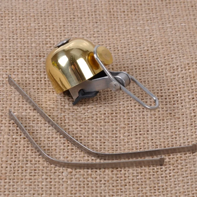 Picture 5: Mini Retro Bicycle Copper Bell Lightweight 1/2 Sets Small Bell for 22.2-28mm Handlebar MTB Road Bike Accessories