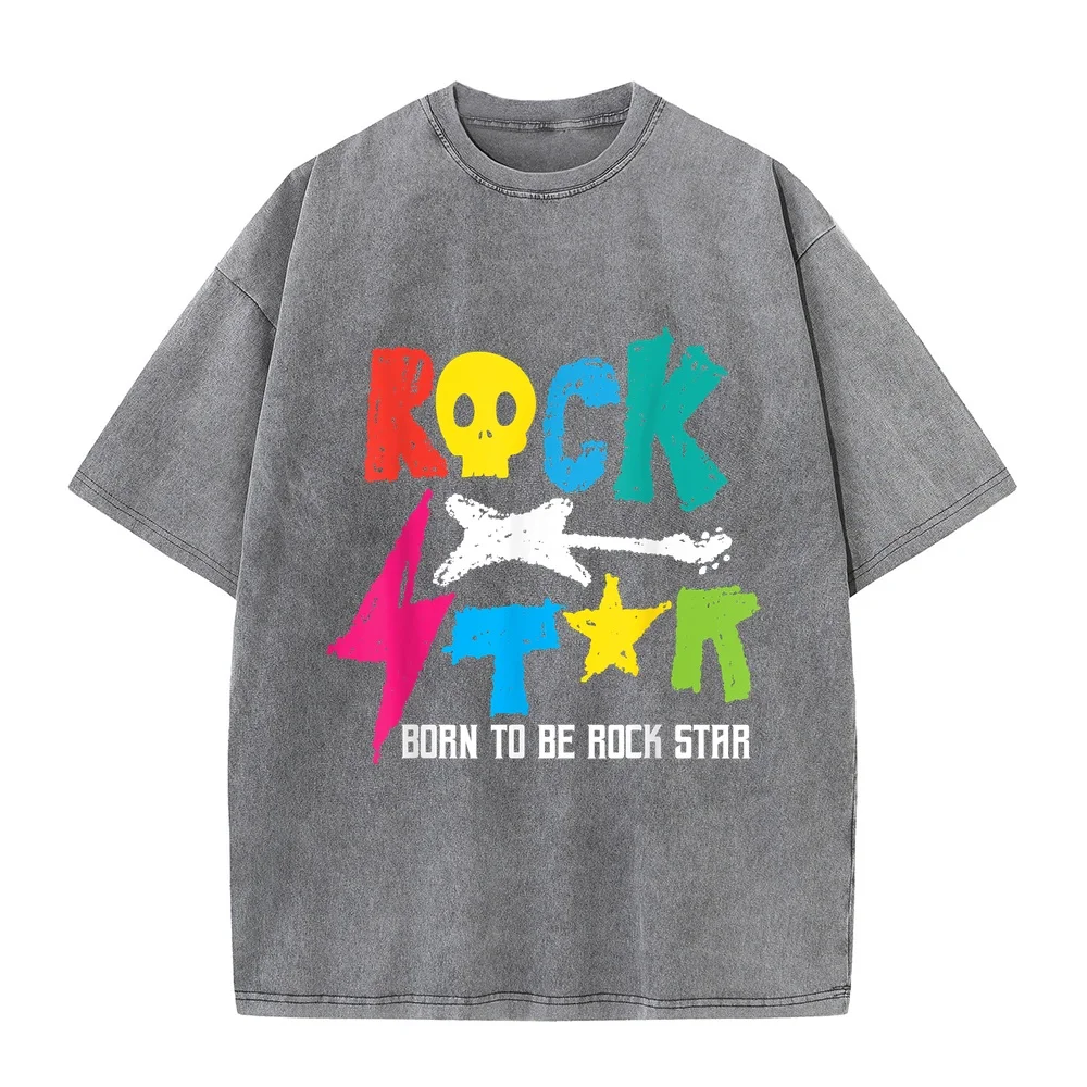 Rockstar Born to Be Music Funny Gift T-Shirt Small Freeshippings Items 한국인 Playeras Para Hombres Humor Shirt Cotton T Men Quote