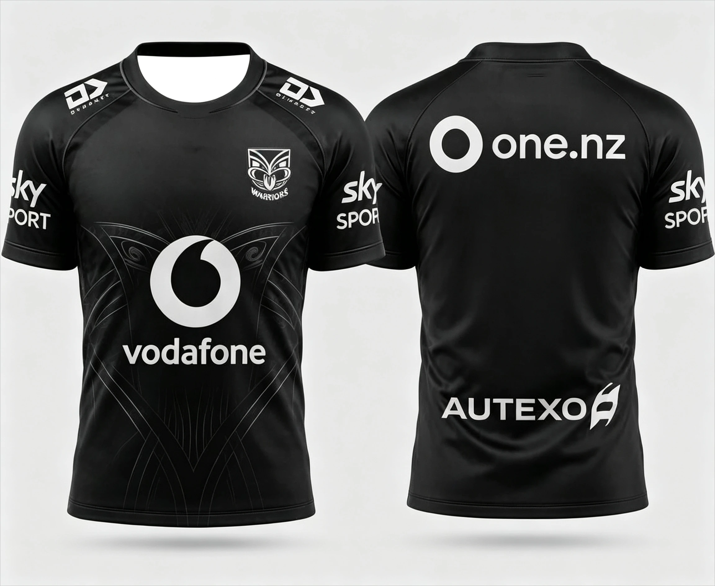 Family Matching Warriors Maori Tribal Metallic Print Rugby Jersey Oversized Solid Black Full Koru Pattern Number 1 Mesh Tees