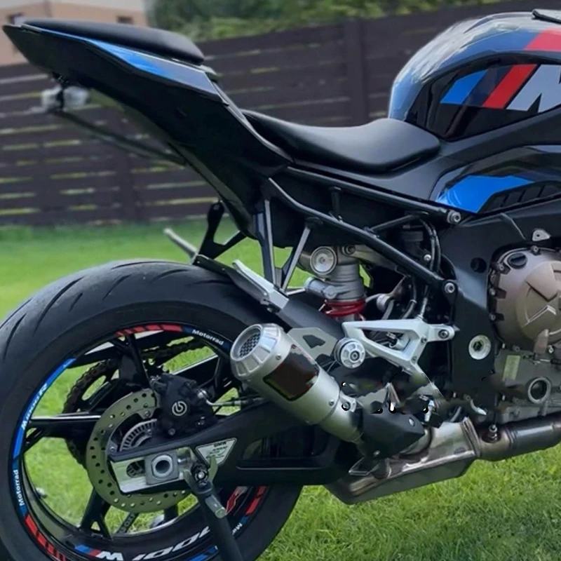 ل S1000RR 2019-2023 S1000R 2021 2022 2023 نظام العادم دراجة نارية الخمار موتوكروس تلميح الهروب موتو سباق 61 مللي متر الانزلاق على