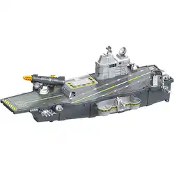 Children's toy air N craft carrier model simulation assembly, armored corps military model, warship rail car