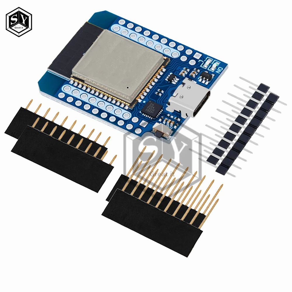 Wemos D1 MINI Development Module (With Pins) – ESP8266/ESP32 WiFi+Bluetooth (CP2104/ch9102) for Arduino