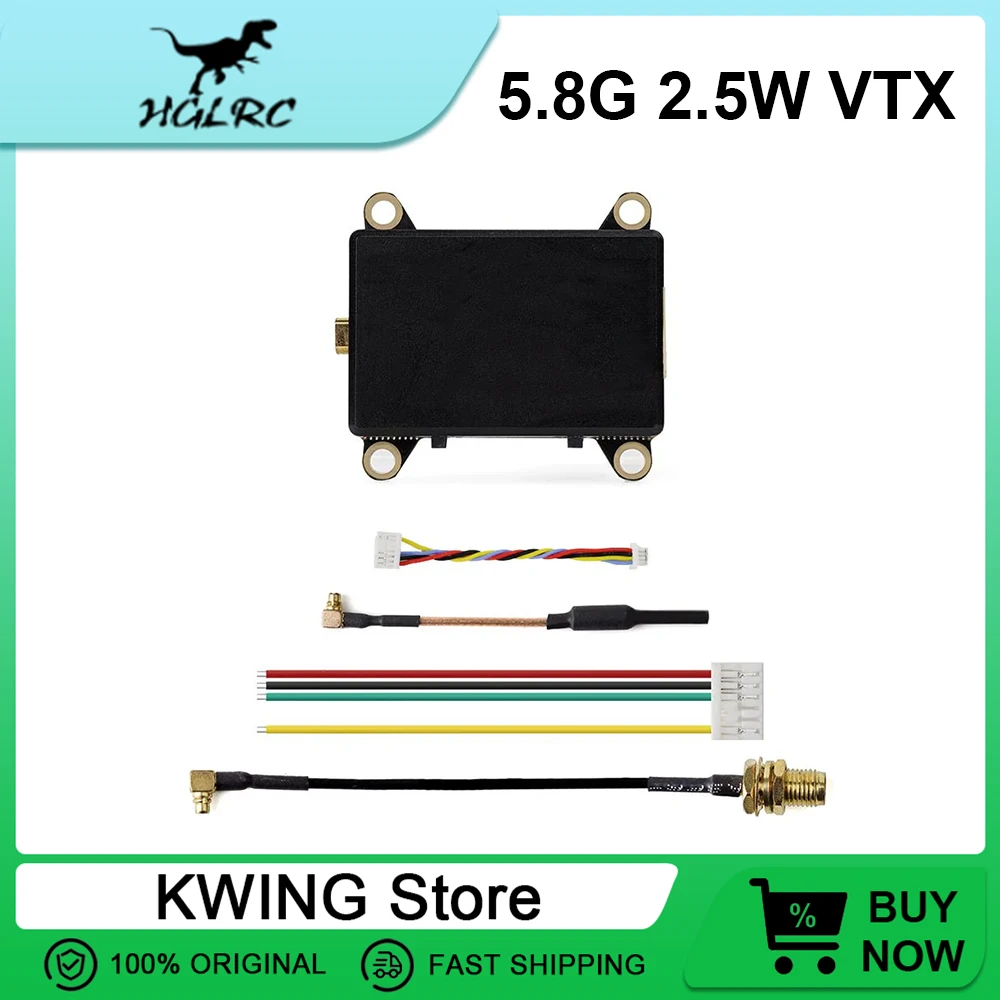

HGLRC Long Range 5.8G 2.5W VTX: Мощный видеопередатчик 5.8G с регулируемой мощностью для аэрофотосъемки и FPV-дронов