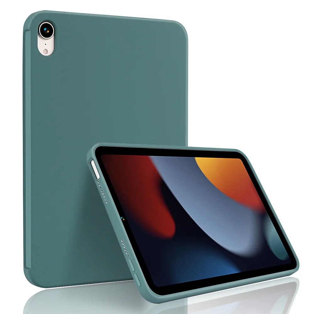 Casing Cangkang Pelindung iPad Silikon Cair Asli untuk 2021 iPad Mini6 untuk 2021 iPad Air4 iPad Pro11 iPad Pro12.9 Casing Penutup