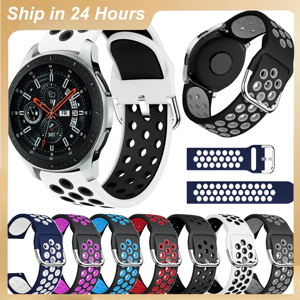 For Samsung Galaxy Watch Strap Silicone 22MM Wristbands 46mm Gear S3 Classic/Frontier Galaxy Watch 3 45mm Bracelet For Huawei GT
