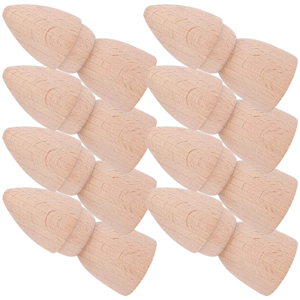 8個入り 未完成ペグ DIYペイントクラフト 子供用画材 無塗装装飾サンドテーブル木製ペグクラフト