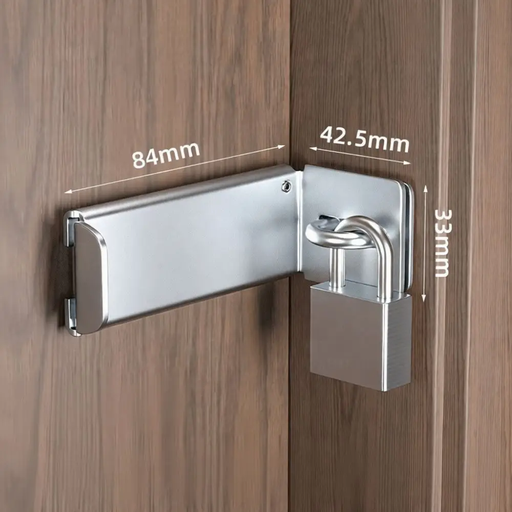 Right Angle Sliding Gate Latch Lock Punch Free Privacy Protection For Home Office Interior Sliding Doors Black