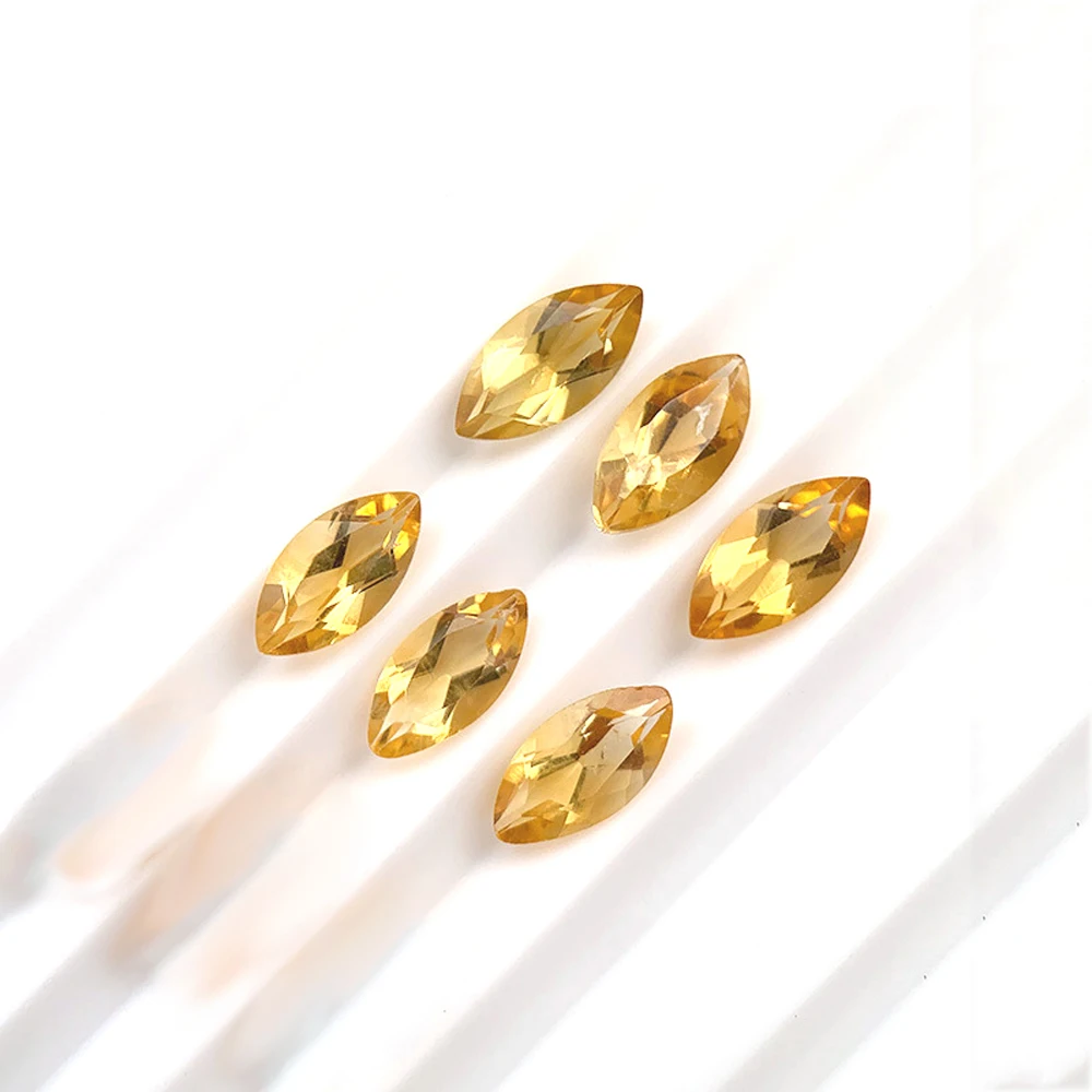 

50 шт. 100% настоящий натуральный камень желтый цитрин маркиза огранка 2x4 мм до 4x6 мм оптовая продажа китайский свободный драгоценный камень для ювелирных изделий