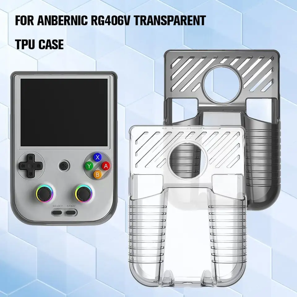 Anbernic RG406V 本体 クリアケース・ケース付 1PC Transparent TPU Protective Case For Anbernic RG406V Handheld
