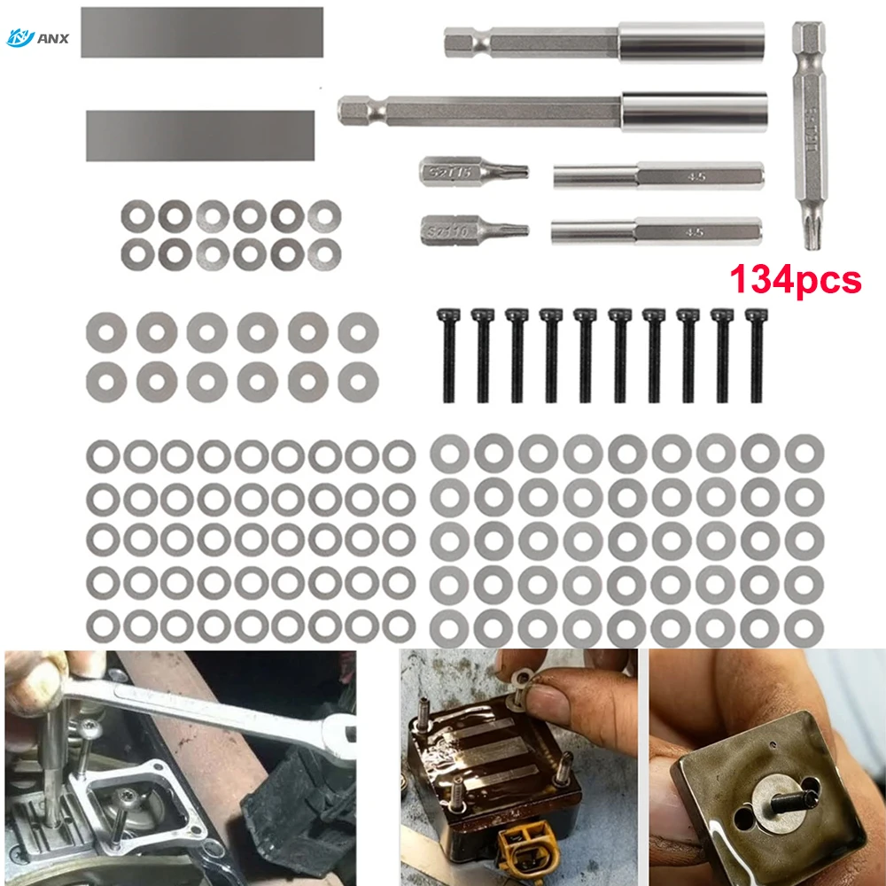 

ANX Инжекторная Настройка Shim Kit для 1994-2003 Ford 7.3L Powerstroke, International T444E/DT466e/1530E для большинства инжекторов houi 134 шт.