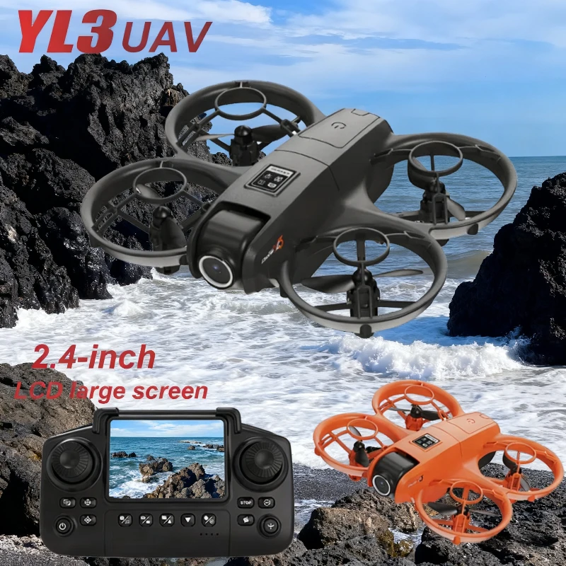 YL3 Foldable Travel Drone, HD Dual Anti-Shake Cameras, Gesture Control, Optical Flow Hover, One-Key Return,FPV Transmission