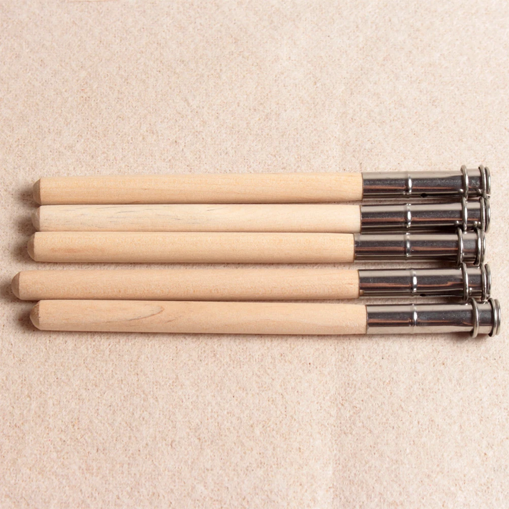 

10pcs Pencil Extender Sketch Lengthener Holder Iron Wood Lightweight Home School Office Studio Practical Stationery Extend
