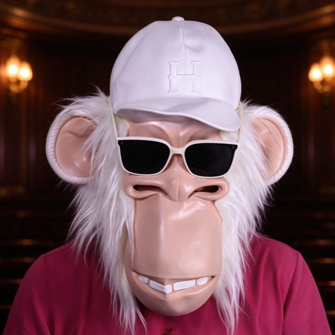 Monkey Mask Novelty Animal Chimpanzee Headgear Comes With Sunglasses Halloween Carnival Cosplay Costume Prop