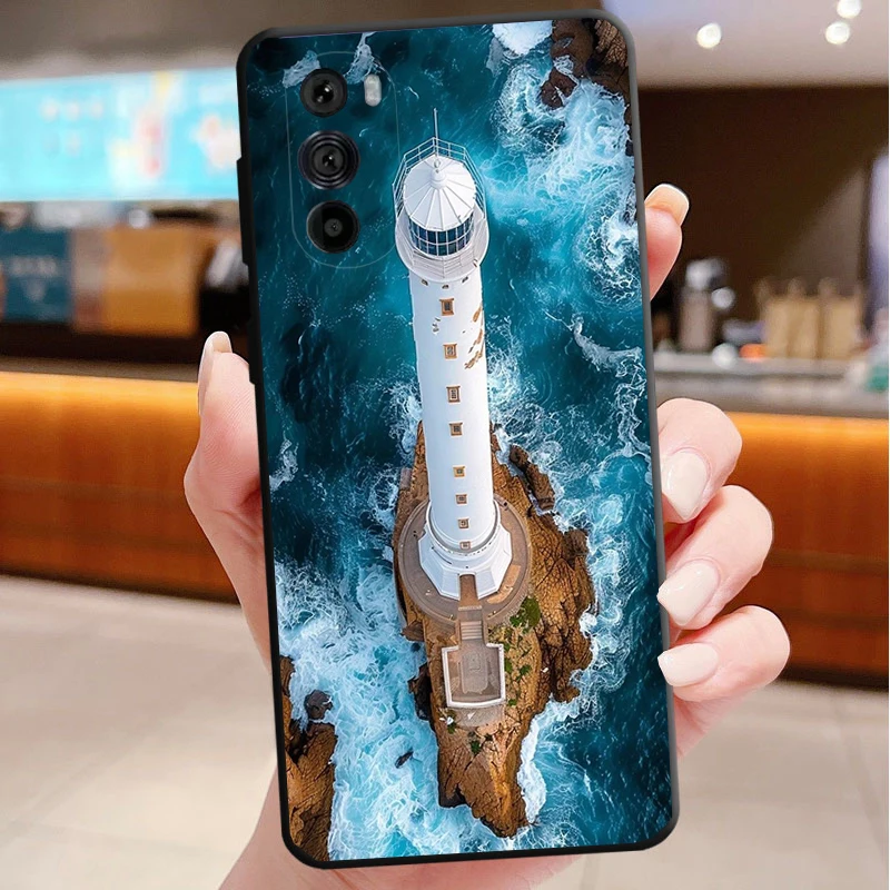 

Phone Case For Motorola Edge 60 50 40 Pro 60 50 40 30 Ultra Neo Fusion Moto G Play G Stylus Lighthouse