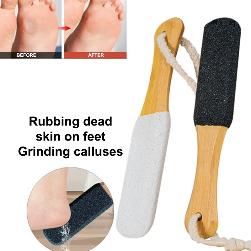 Professional Foot Files Wooden Double Sided Foot Dead Skin Callus Remover Rasp Heel Pedicure Grater To Smooth Hard Coarse Tough