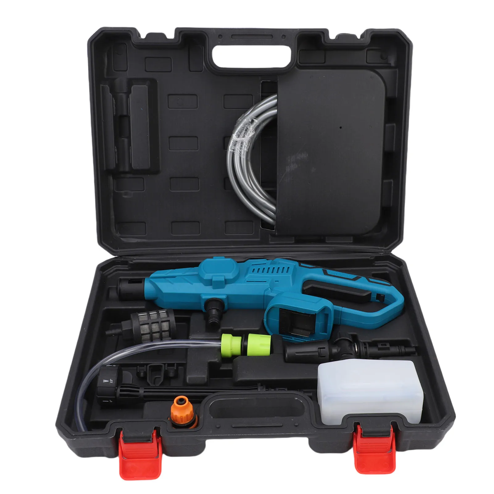 جهاز تنظيف يعمل بالضغط العالي اللاسلكي 250Bar متعدد الوظائف 5 متر خرطوم يده جهاز تنظيف يعمل بالضغط العالي سهل التجميع لتنظيف ساحة السيارة