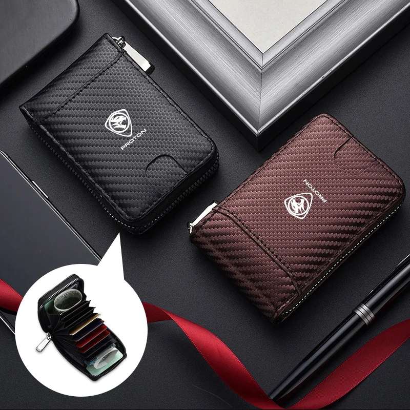 

For Proton x50 x70 x90 saga persona s50 Car Driving Cards Wallet Protection Key Case Credit Card Wallets Auto Accessories Bag