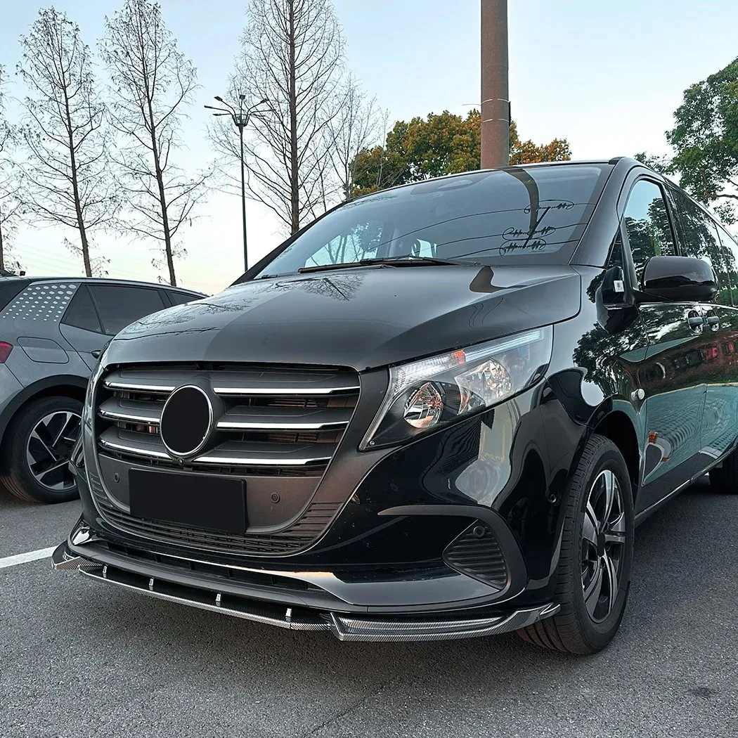 Auto Voorbumper Lip Voor Benz Vito W447 2016 2023 Splitter Diffuser Body Kit Auto S Exterieur Modificatie Accessoires Splitter Glossy Black 1813486821