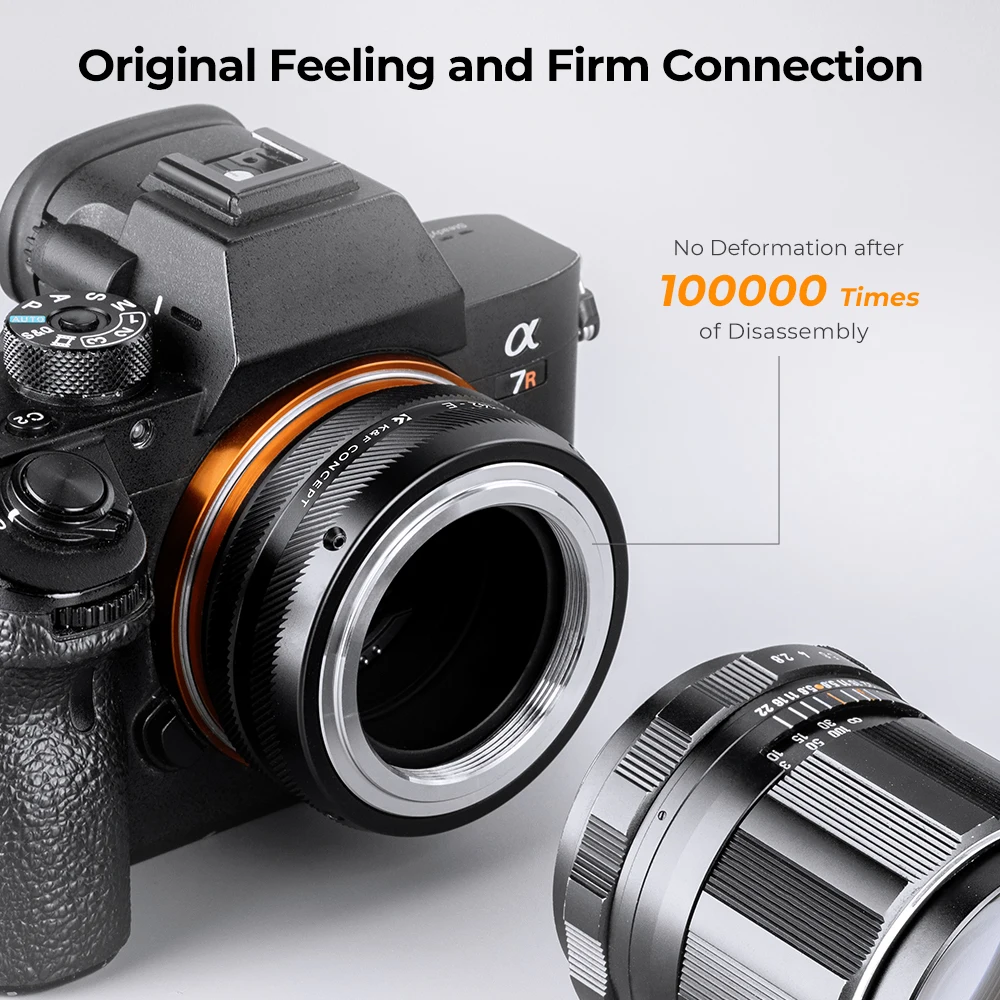 K&F Concept M42-E IV PRO for M42 Mount Lens to Sony E FE Mount Camera Adapter Ring for Sony A6400 A7M3 A7R3 A7M4 A7R4 NEX-F3