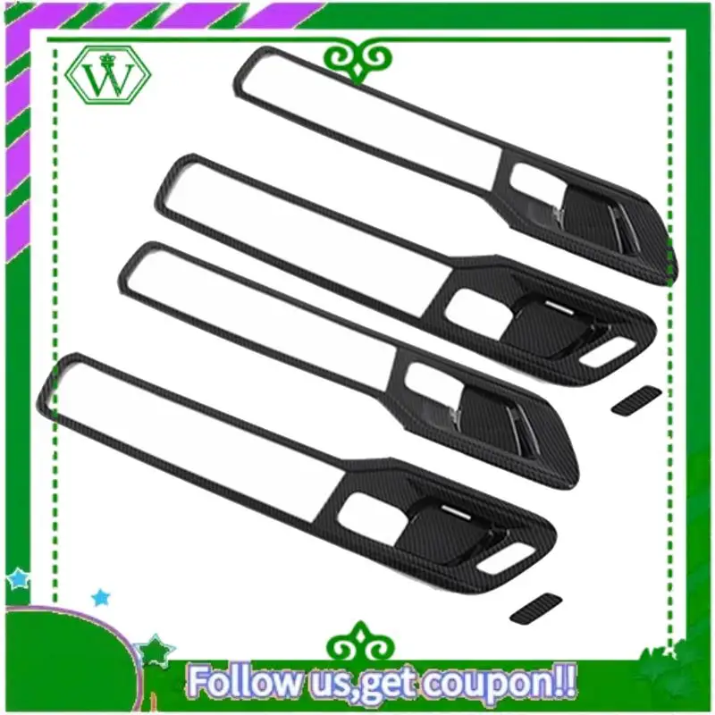 

AC34-1Set Car Inner Door Handle Bowl Panel Frame Cover Trims For Dodge RAM 1500 TRX T-REX 2023- Interior Decoration Accessories