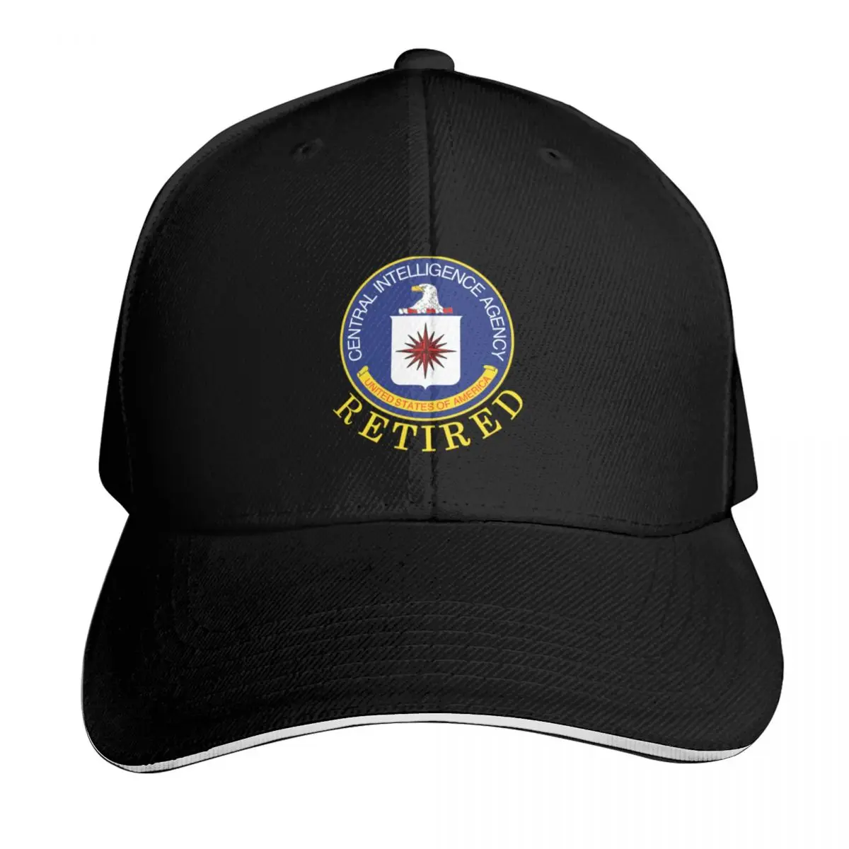 central intelligence agency CIA Baseball Cap Quick Dry Performance Cotton Twill Breathable Contrast Two Tone Brim