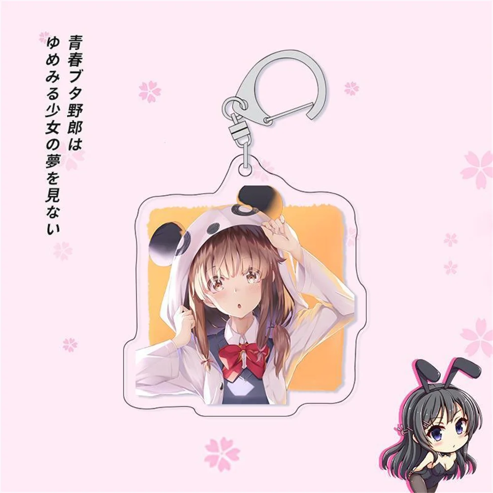 6CM Anime Rascal Does Not Dream of Bunny Girl Senpai Charm Characters Ornament Accessories Goods Collection Gifts