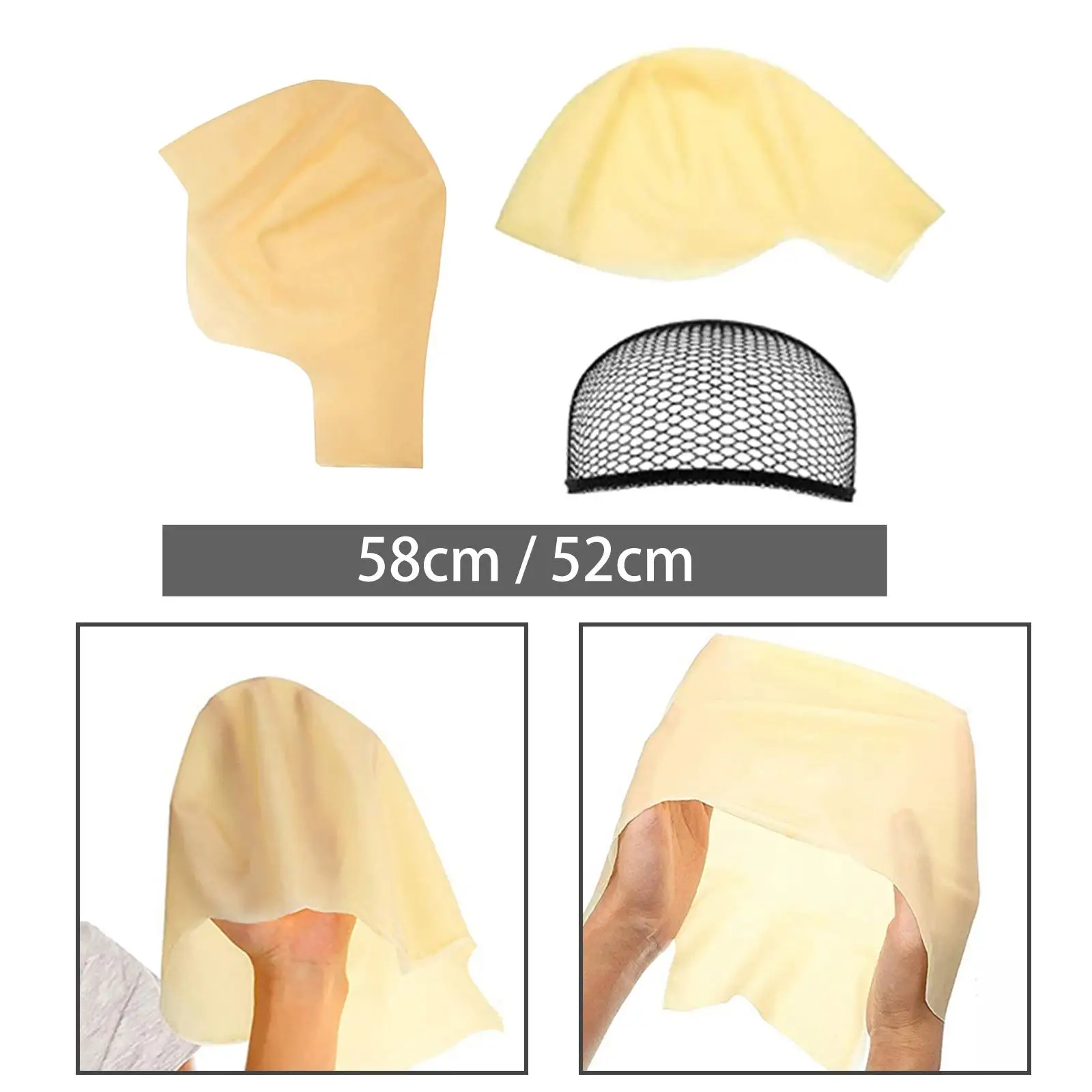 Skinhead Cap Scalp Cover Bald Cap Comfortable wearing Cosplay Lightweight Fake image 2