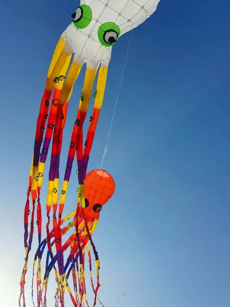 Kostenloser Versand neue 13 m große Oktopus-Drachen für erwachsene fliegende Spielzeuge Drachen Outdoor-Spielzeug Drachen fliegender Windsurfen Strand Wind Papagei Drachen