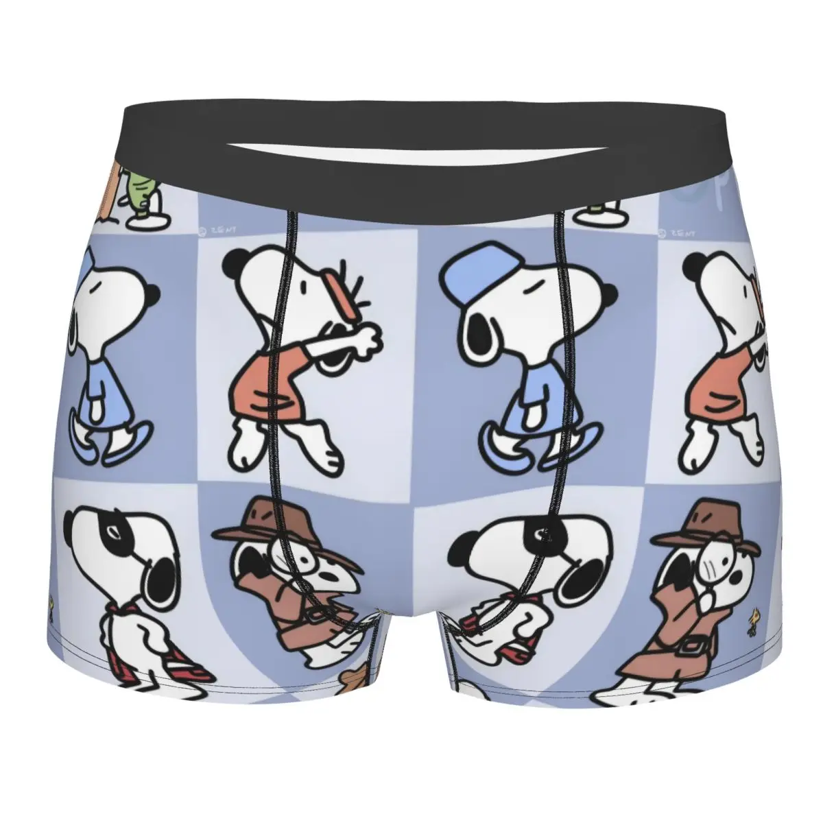 

Мужские трусы-боксеры с 3D-принтом в стиле манга: Снупи, Вудсток, мультяшные собаки, эластичные, с 3D-печатью
