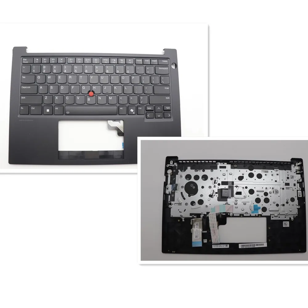 

Новый оригинальный чехол-накладка с клавиатурой и подсветкой для Lenovo ThinkPad E14 Gen 5 Gen 6 (US), артикулы 5M11N94153, 5M11N94155