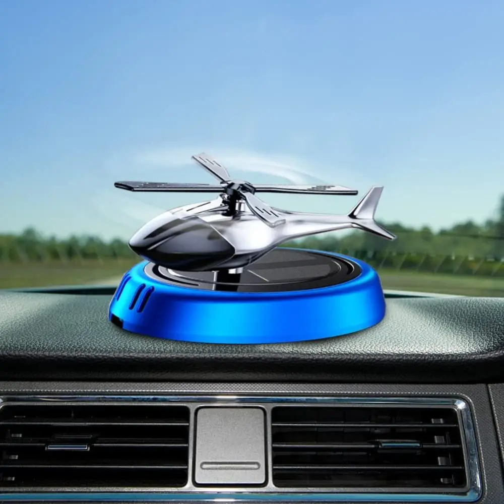 

Helicopter Model Solar Car Air Freshener Non-toxic Long Lasting Helicopter Air Freshener Solar Rotating Propeller Universal