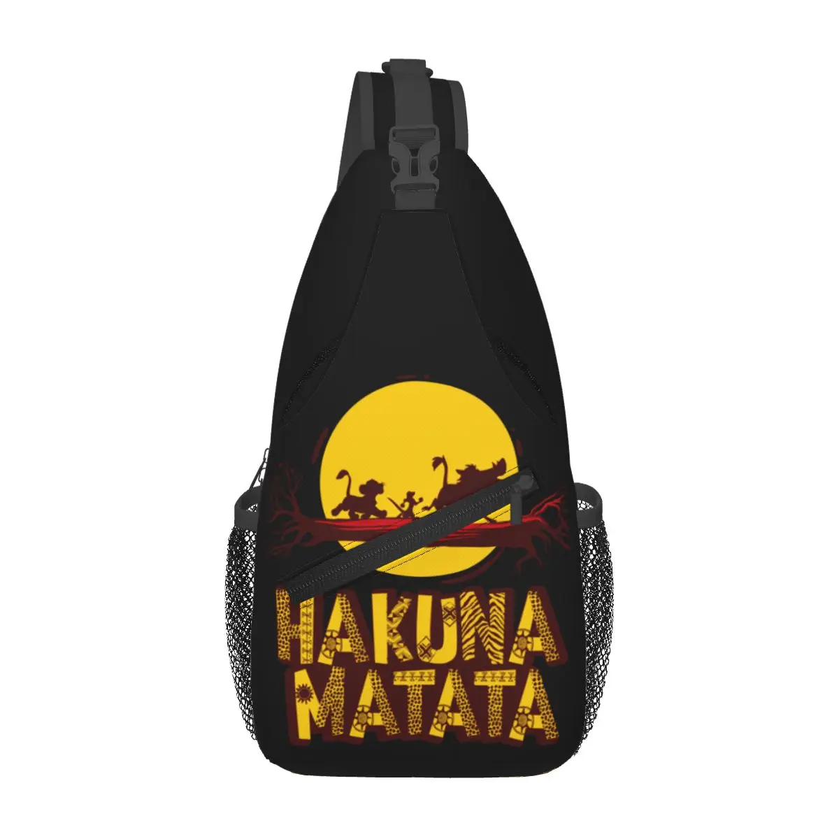 Custom Hakuna Matata Animal Film Backpack The Lion King Bags Shoulder Crossbody Chest Backpack Sling Crossbody Backpack