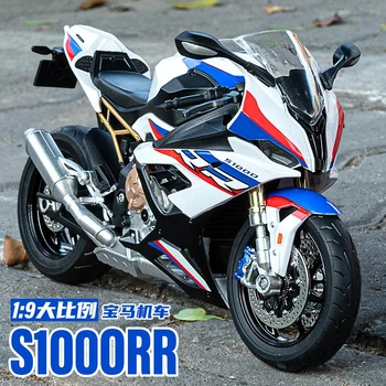 1:9 BMW S1000RR Large Size Alloy Die Cast Motorcycle Model Toy Car Collection Transport Lighting Off Road Autocycle Toy Car M42 M42