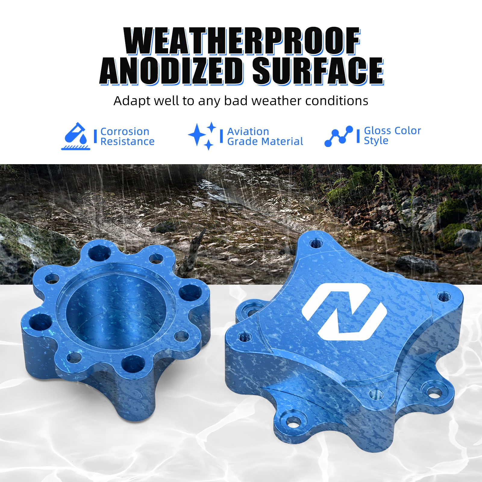 NICECNC +1,5 Zentrierabstandshalter für Vorder- und Hinterradnaben für Yamaha Raptor 660 700 700R YFZ450 RSE 2006-2026 Aluminium ATV Zubehör – Detail 10