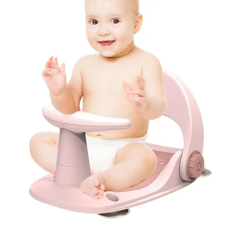 Foldable Baby Bath Seat With Backrest Support Suction Cups Stable Sit-up Children Bathing Seat Home Bathtub Seat For Baby