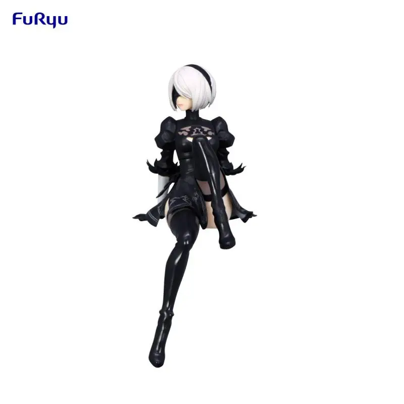 Furyu nier automata yorha no。2 type bヌードルストッパーアニメアクションフィギュア、モデルおもちゃ、誕生日プレゼント、13cm、本物