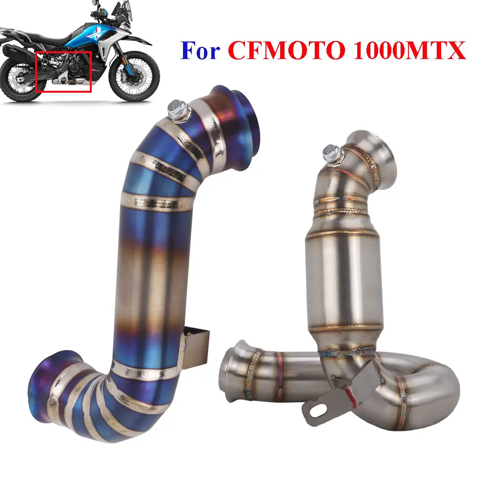 Middle Pipe For CFMOTO 1000MT-X Motorcycle Exhaust Slip On Mid Link Pipe Escape 1000MTX Exhaust Pipe Fit Stock Muffler